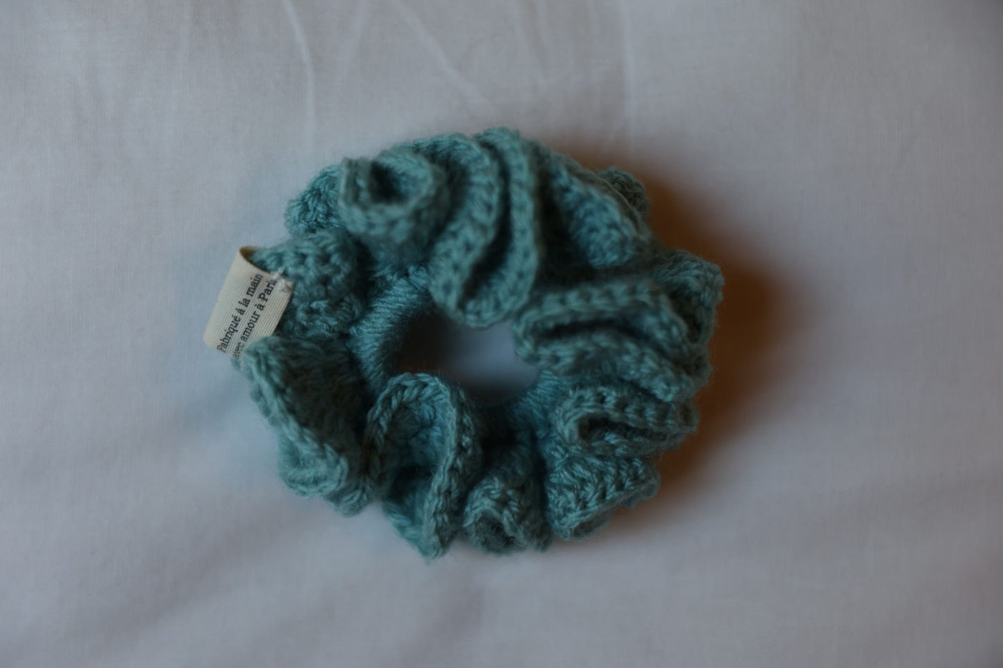 Chouchou Crochet Vert d’eau